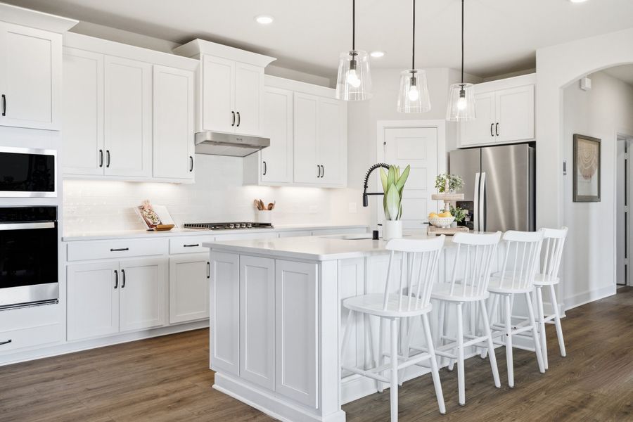 Furnished interior in a model home at Waterbend in Euless (Image 3).
