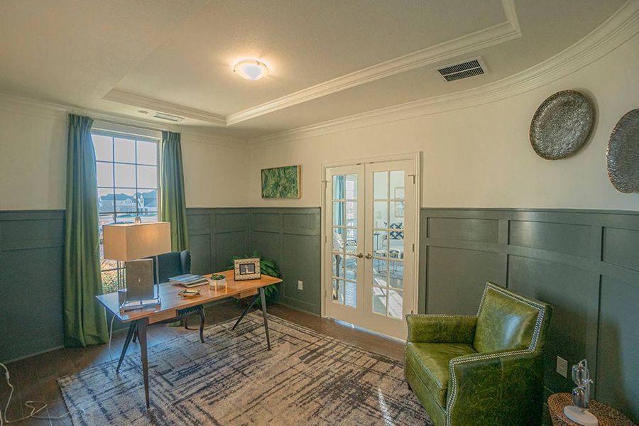 Furnished interior in a model home at Woodcreek in Fate (Image 16).