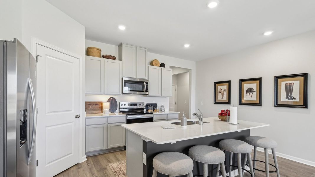Furnished interior in a model home at CDJ Farms in Portland (Image 24).