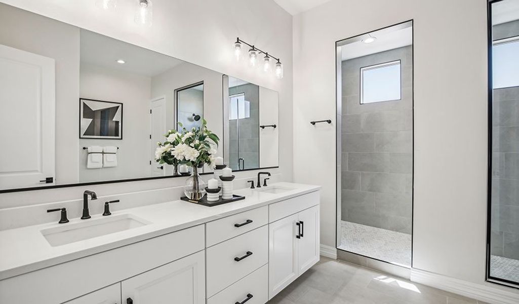 Furnished interior in a model home at Saguaro Reserve III in Marana (Image 15).
