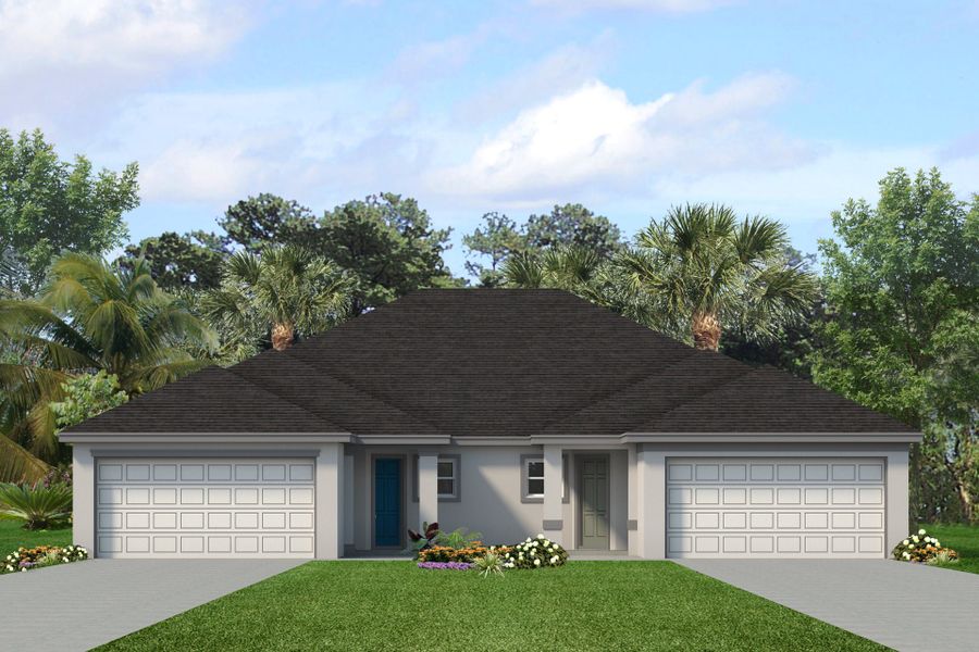 Front exterior of a home in the Leela Reserve Paired Villas community, located in Tavares, FL (Image 2). Front exterior of a home in the Leela Reserve Paired Villas community, located in Tavares, FL (Image 2).