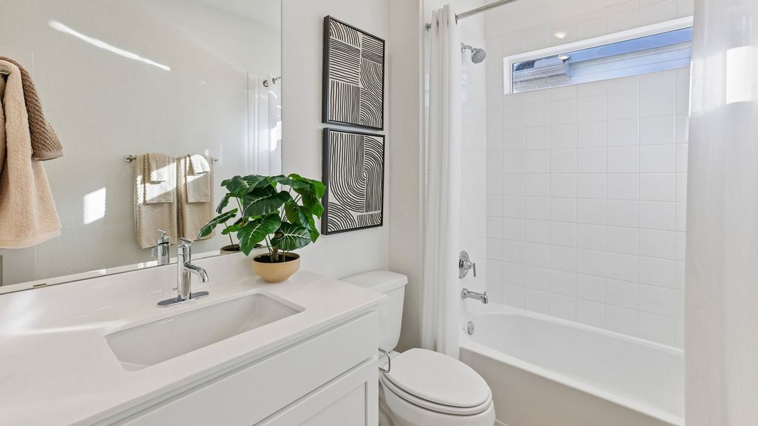 Furnished interior in a model home at Frontier in Mustang Ridge (Image 54).