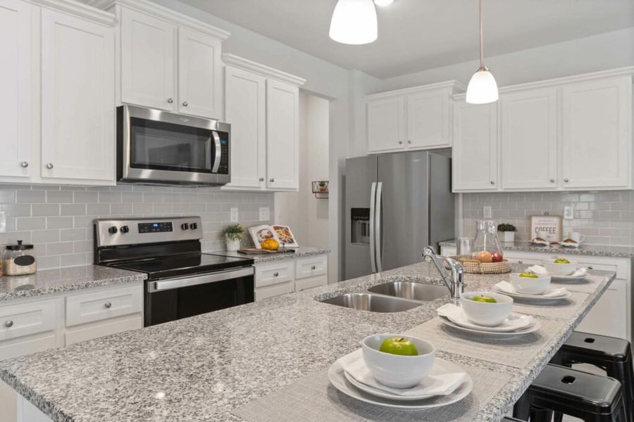 Furnished interior in a model home at Fairview Lake Townhomes in Conyers (Image 8). Furnished interior in a model home at Fairview Lake Townhomes in Conyers (Image 8).