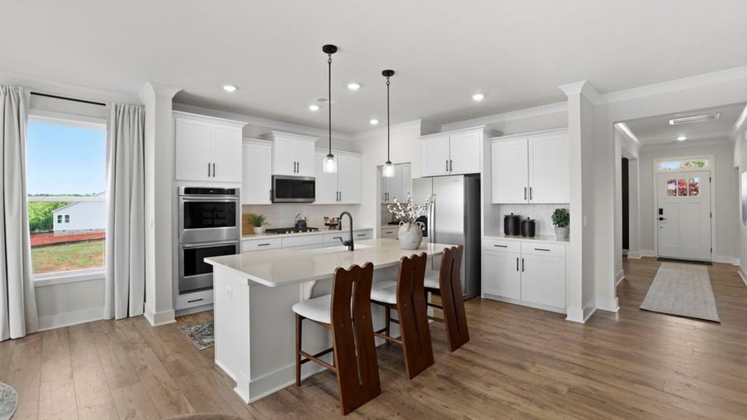Furnished interior in a model home at Sunset Summits in Spartanburg (Image 7).