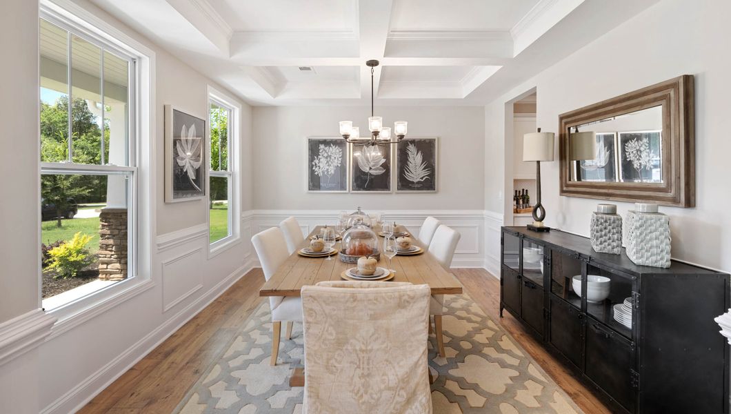 Furnished interior in a model home at Hunters Creek in Greenwood (Image 11).