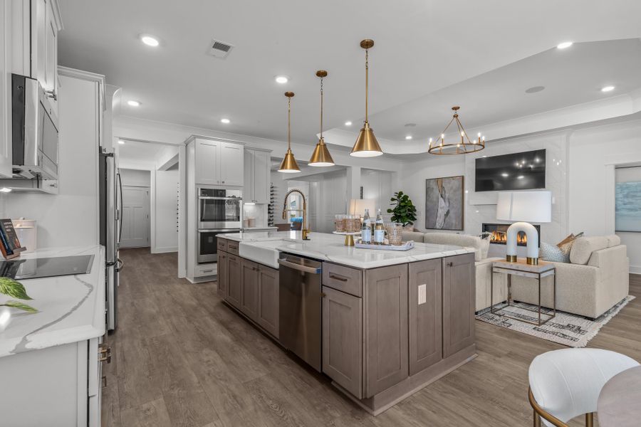 Furnished interior in a model home at Belmont at Albemarle in Hertford (Image 13).