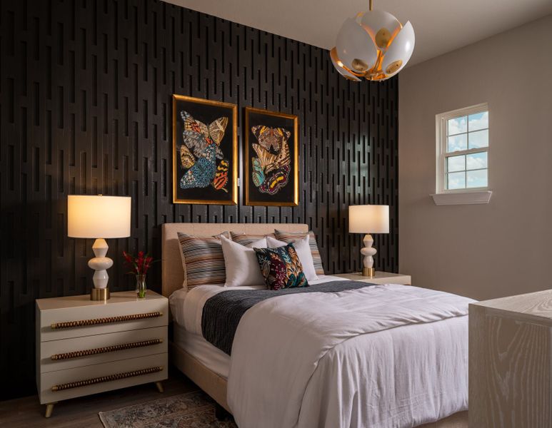 Furnished interior in a model home at Polo Ridge in Forney (Image 18).