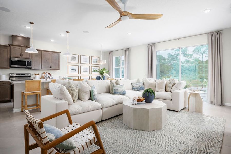 Furnished interior in a model home at Sorrento Pines in Sorrento (Image 3).