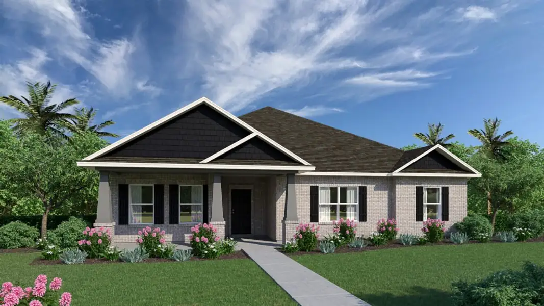 Front exterior of a home in the Mahogany At Jubilee community, located in Milton, FL (Image 5).