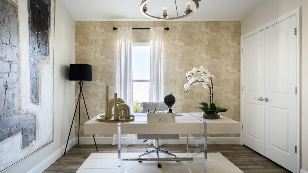 Furnished interior in a model home at Pasadena Landing in Wesley Chapel (Image 9). Furnished interior in a model home at Pasadena Landing in Wesley Chapel (Image 9).