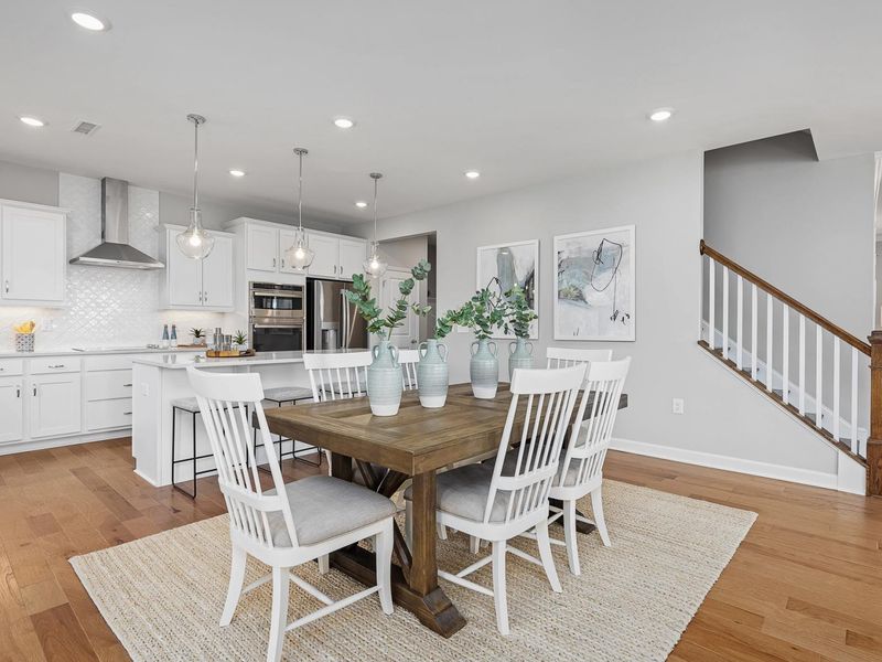 Furnished interior in a model home at Woodland Crossing in Zebulon (Image 3). Furnished interior in a model home at Woodland Crossing in Zebulon (Image 3).