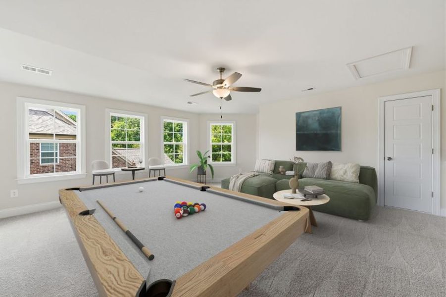 Furnished interior in a model home at Hudson Way in Whitsett (Image 25).