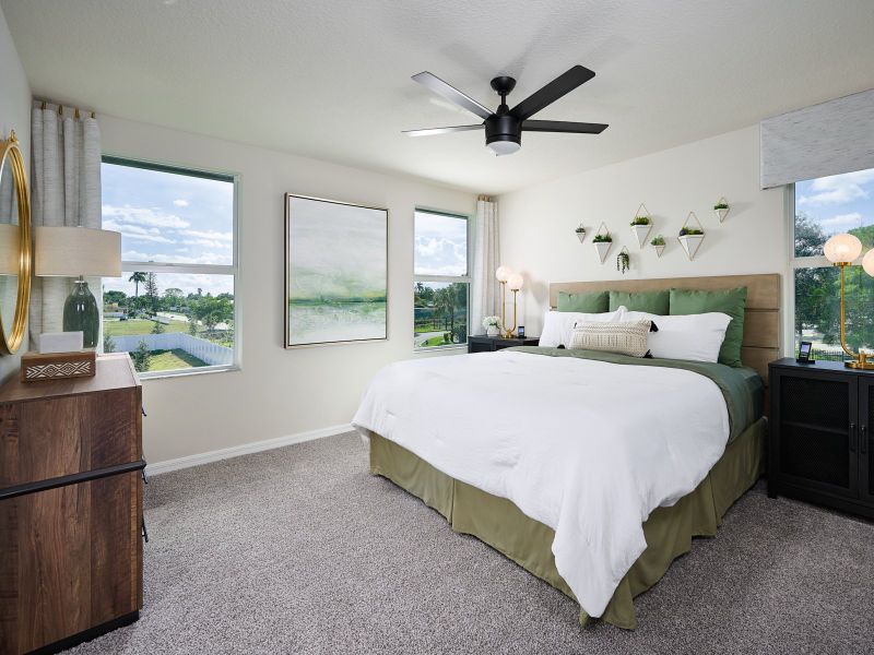 Furnished interior in a model home at Meritage Homes at Central Park in Port St. Lucie (Image 9).