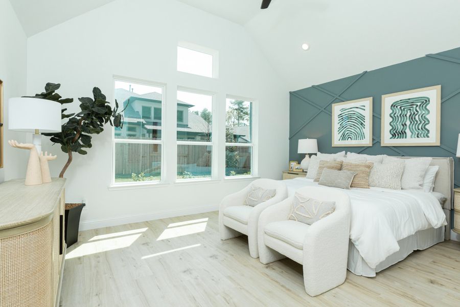 Furnished interior in a model home at ARTAVIA: Hilltop Collection in Conroe (Image 10).