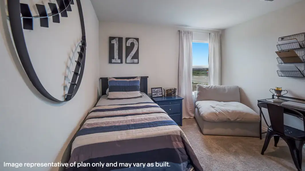 Furnished interior in a model home at Weatherwood in San Antonio (Image 18).