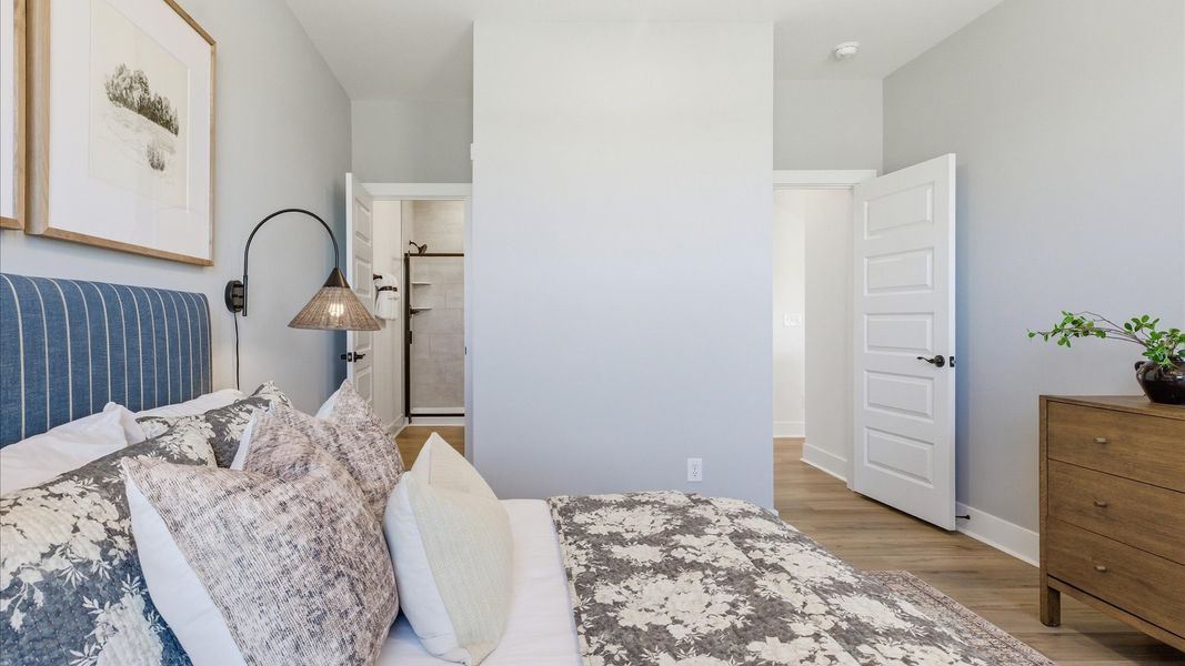 Furnished interior in a model home at Weavers Pointe in Zebulon (Image 14).