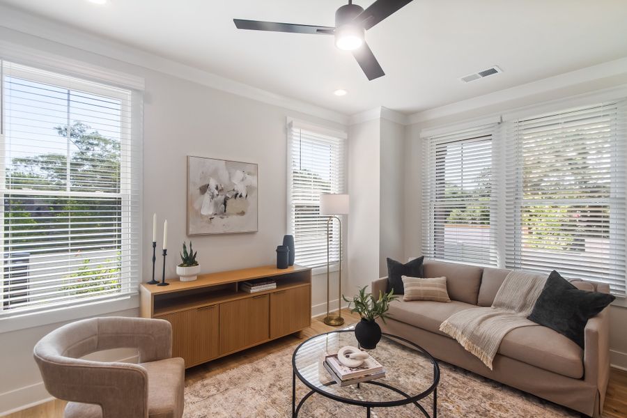Furnished interior in a model home at Hawthorne Summit in Greenville (Image 9).