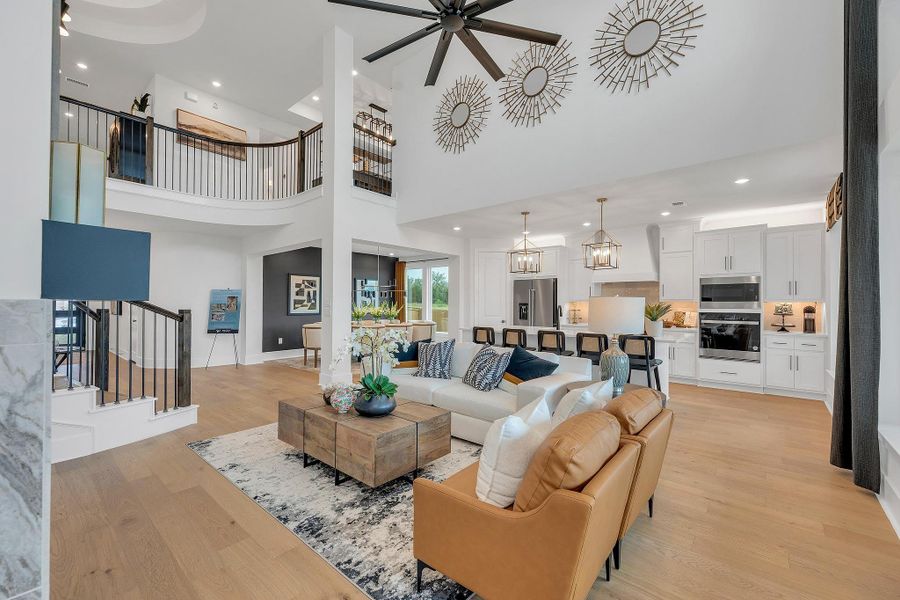 Furnished interior in a model home at The Colony - 50' in Bastrop (Image 6).