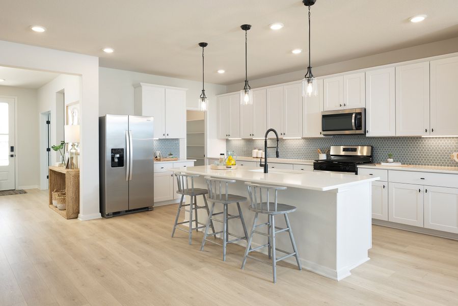 Furnished interior in a model home at Morgan Meadows in San Antonio (Image 8).