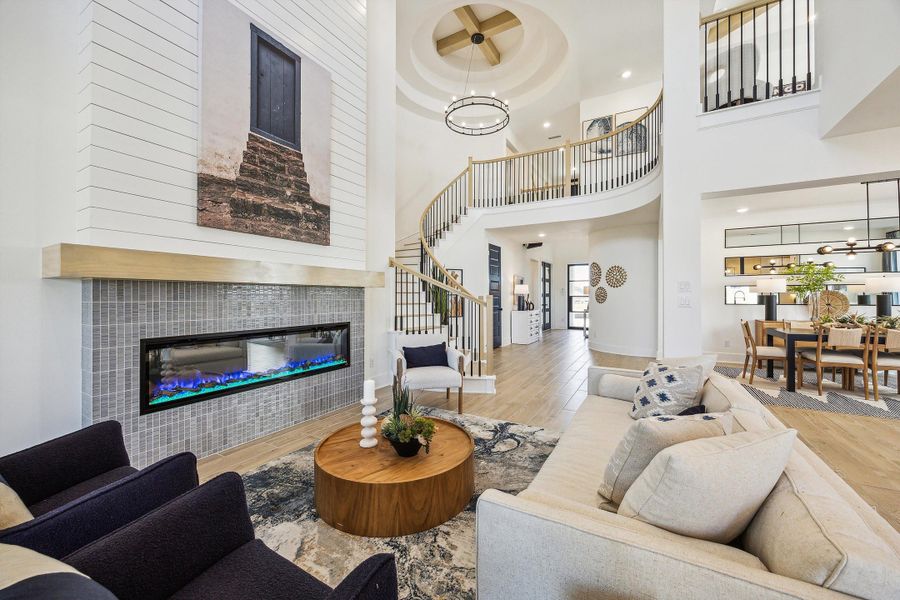 Furnished interior in a model home at Everly - 50' in Hockley (Image 20).