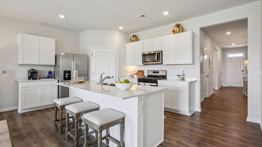 Furnished interior in a model home at The Parks in White House (Image 20). Furnished interior in a model home at The Parks in White House (Image 20).