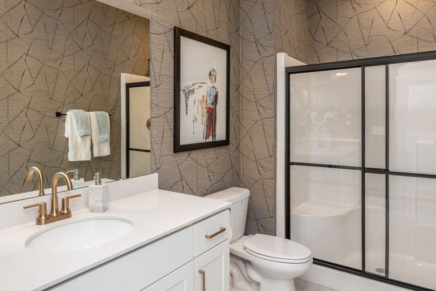 Furnished interior in a model home at Page Townes in Durham (Image 18). Furnished interior in a model home at Page Townes in Durham (Image 18).