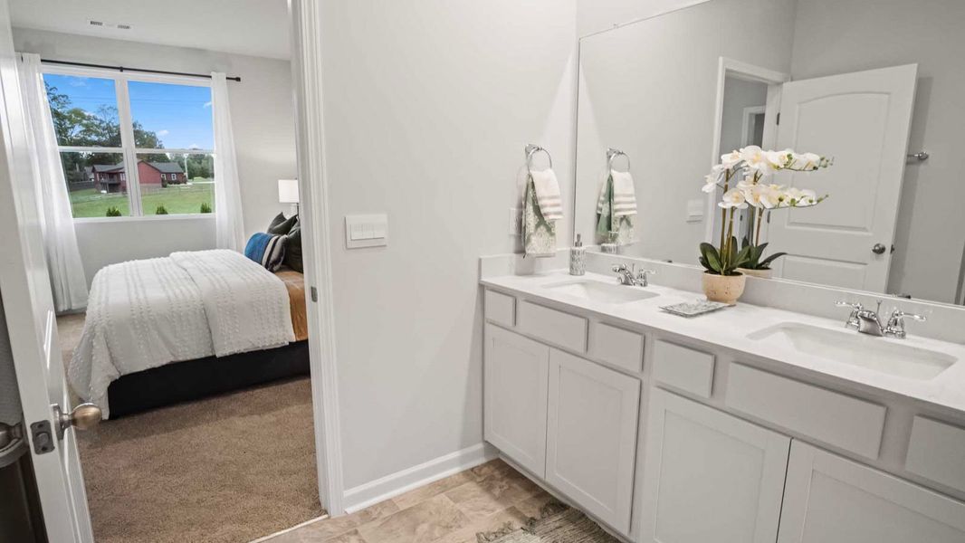 Furnished interior in a model home at Villages of Hunters Point in Lebanon (Image 19). Furnished interior in a model home at Villages of Hunters Point in Lebanon (Image 19).