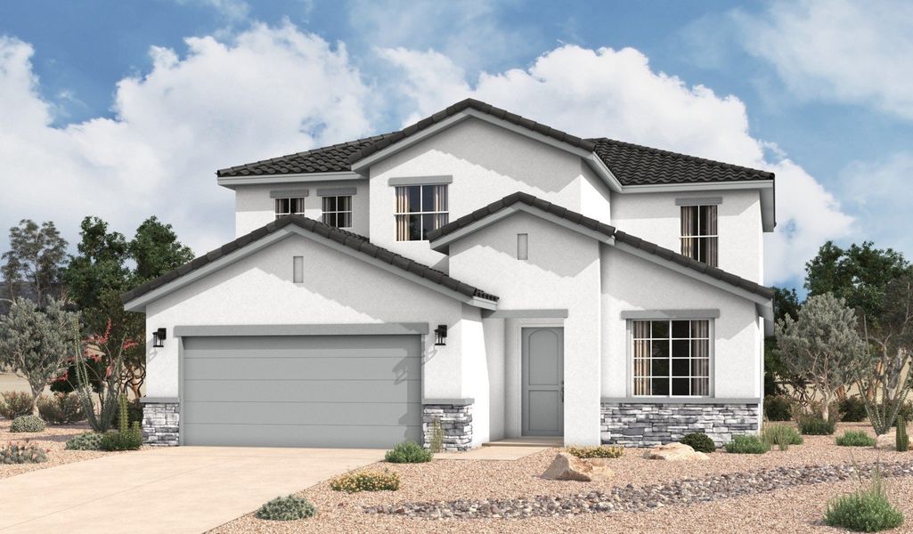 Front exterior of a home in the Paseo Del Este community, located in El Paso, TX (Image 20).