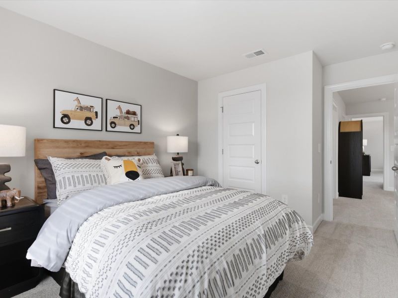 Furnished interior in a model home at Crossing at Abner Creek Townes in Greer (Image 16). Furnished interior in a model home at Crossing at Abner Creek Townes in Greer (Image 16).