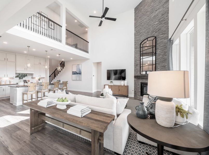 Furnished interior in a model home at Solace Collection At Evergrove in Richmond (Image 3).