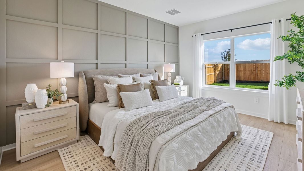 Furnished interior in a model home at Frontier in Mustang Ridge (Image 17).