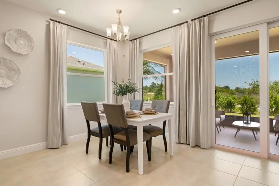 Furnished interior in a model home at Spirit Of Sebastian in Sebastian (Image 36).