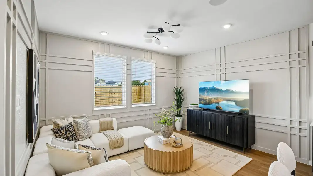 Furnished interior in a model home at Palmi in Houston (Image 5). Furnished interior in a model home at Palmi in Houston (Image 5).