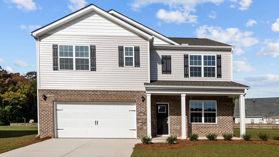 Front exterior of a home in the Tyler - Home on the Lake community, located in New Bern, NC (Image 12).