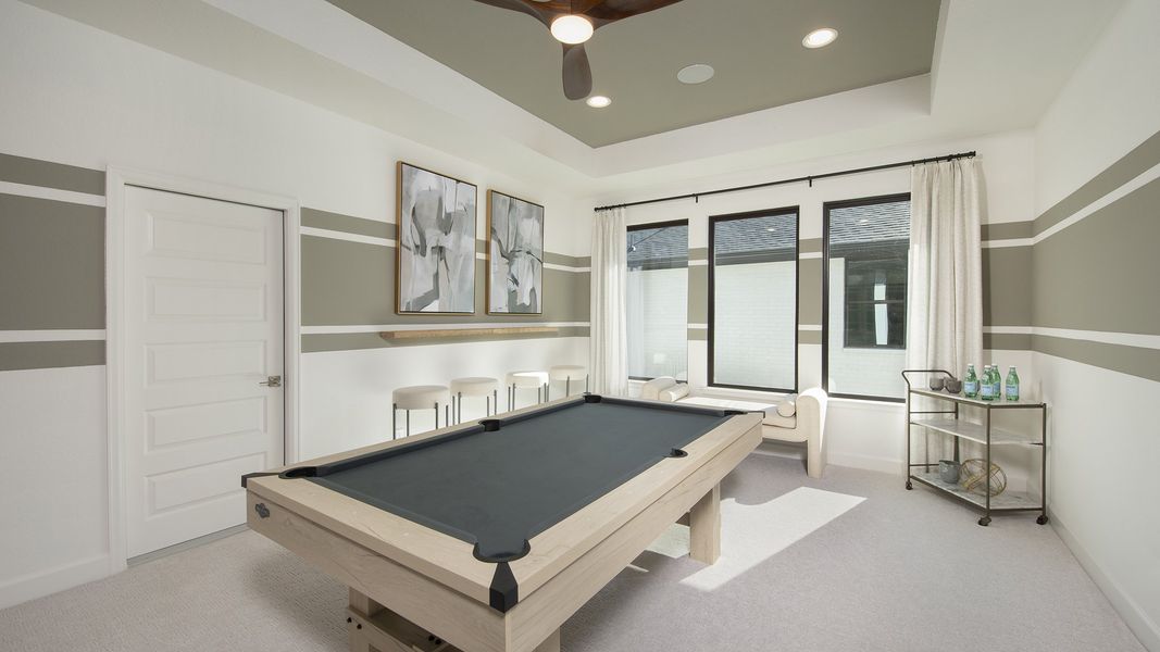 Furnished interior in a model home at Everly 60' in Hockley (Image 15).