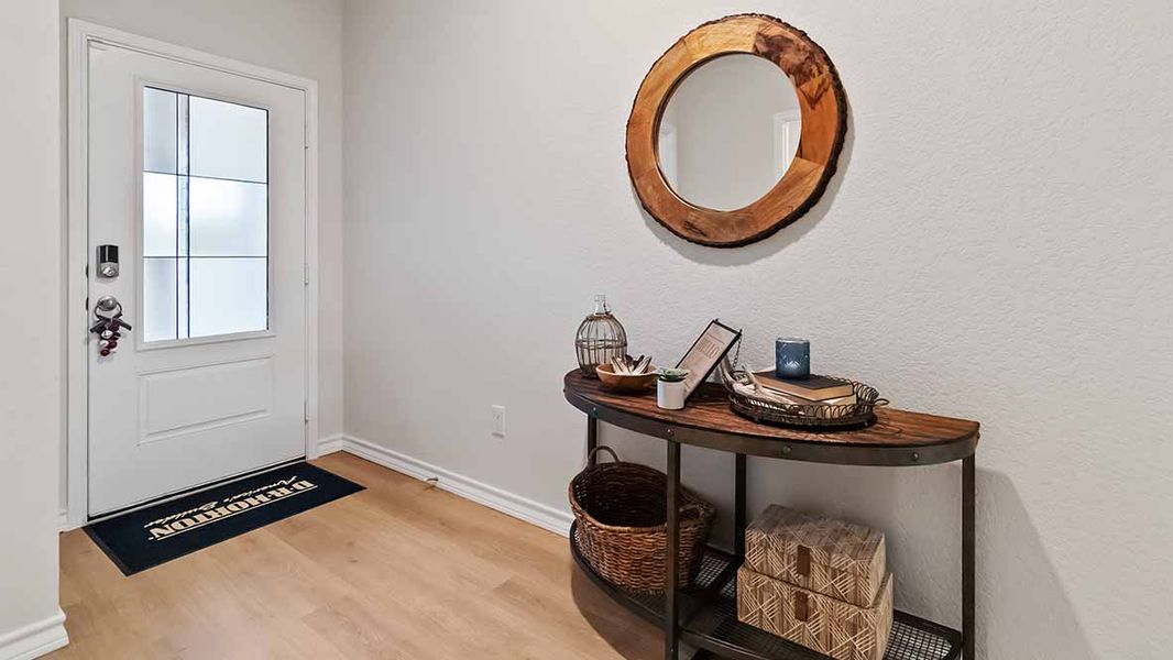 Furnished interior in a model home at The Birch at Spencer Ranch in Boerne (Image 3).