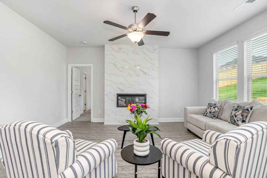 Furnished interior in a model home at Harley Farms South in Bonaire (Image 9). Furnished interior in a model home at Harley Farms South in Bonaire (Image 9).