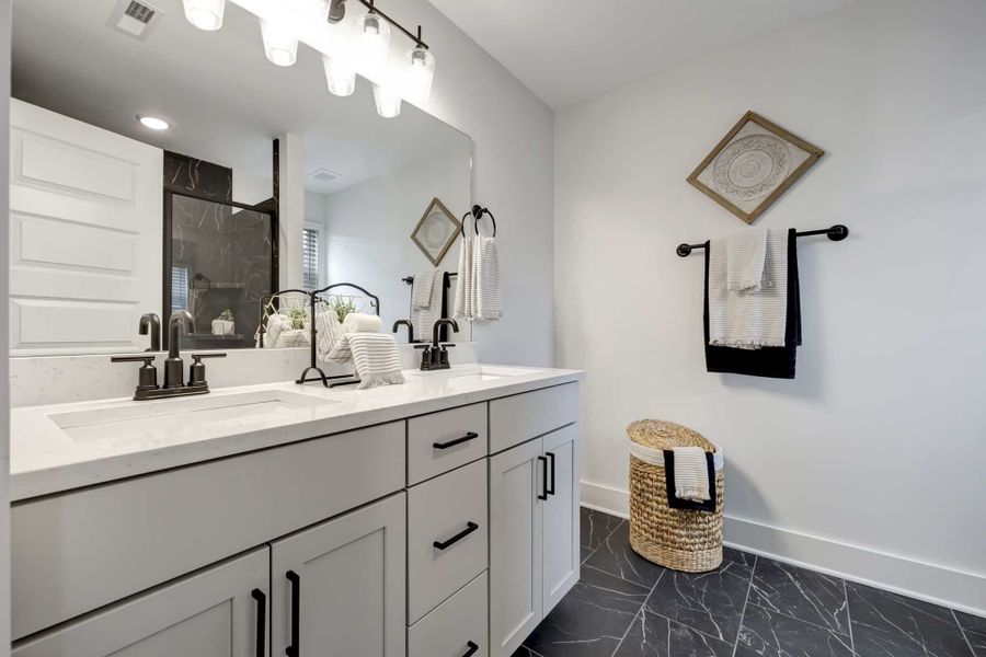 Furnished interior in a model home at The Parks of Mill Town in Chattanooga (Image 46).