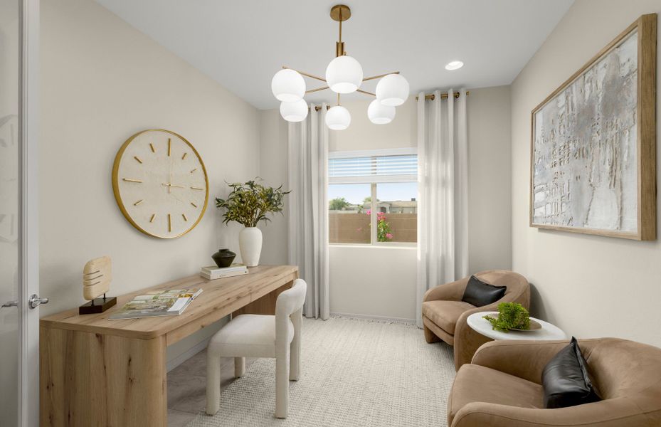 Furnished interior in a model home at Alamar in Tolleson (Image 40).