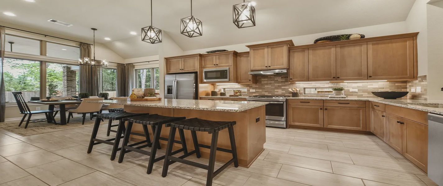 Furnished interior in a model home at The Woodlands Hills in Willis (Image 8).