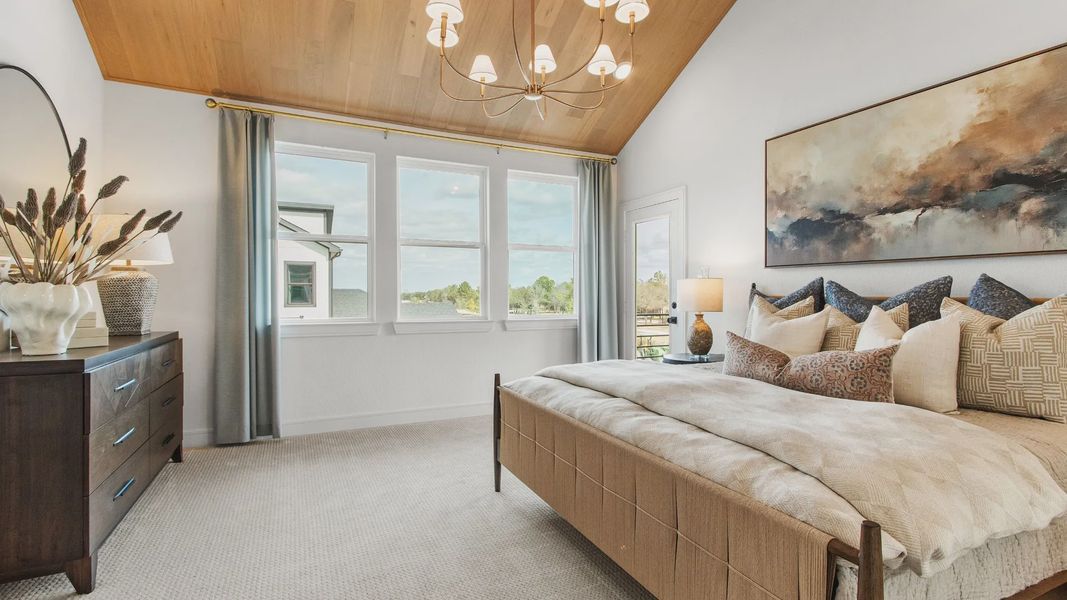 Furnished interior in a model home at Bridgeland Central in Cypress (Image 37).