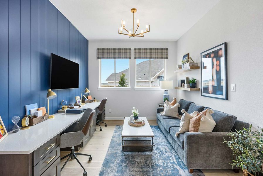 Furnished interior in a model home at Dunham Pointe - Enclave Collection in Cypress (Image 4). Furnished interior in a model home at Dunham Pointe - Enclave Collection in Cypress (Image 4).