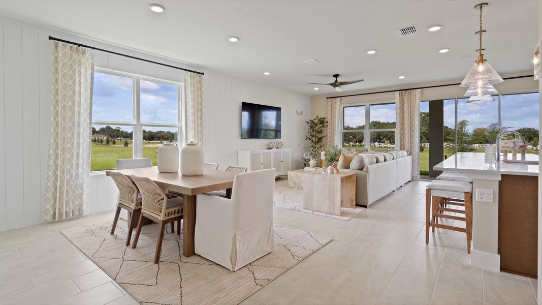 The Sweetgum Model Living Area and Dining in Mount Dora FL