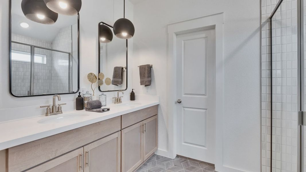 Furnished interior in a model home at Calumet in Jarrell (Image 16).