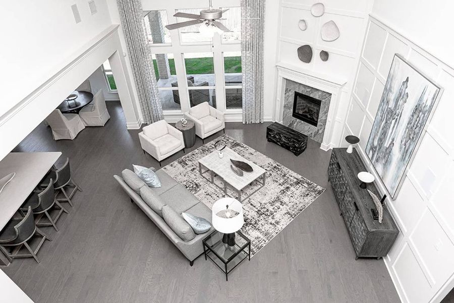 Furnished interior in a model home at Oaks of North Grove in Waxahachie (Image 4).
