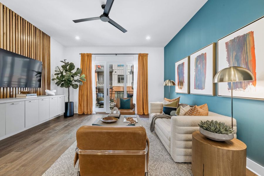 Furnished interior in a model home at Interlock in Atlanta (Image 14). Furnished interior in a model home at Interlock in Atlanta (Image 14).