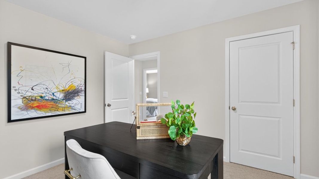 Furnished interior in a model home at Belle Grove in Wendell (Image 38).