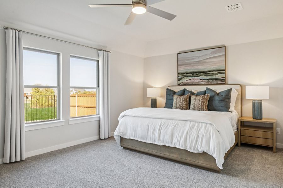 REPRESENTATIVE PHOTO – Primary Suite in the Oscar model home in Aledo TX by Trophy Signature Homes