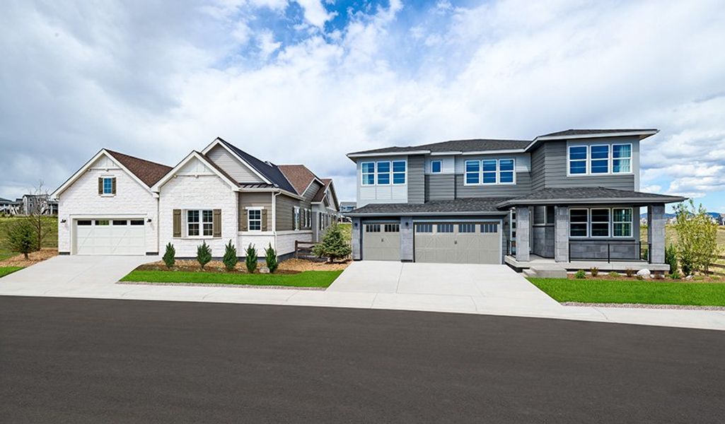 Front exterior of a home in the Peakview at Ascent Village community, located in Littleton, CO (Image 1).