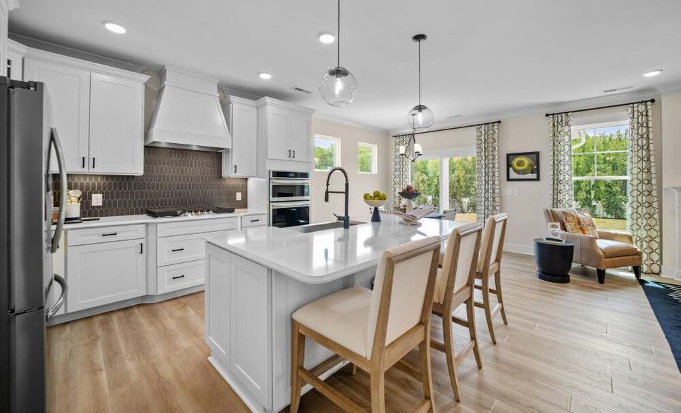 Furnished interior in a model home at The Greens at Springlake in York (Image 9).